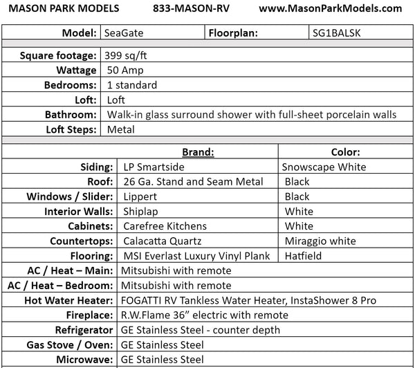 Superior Park Model Construction by Mason Park Models